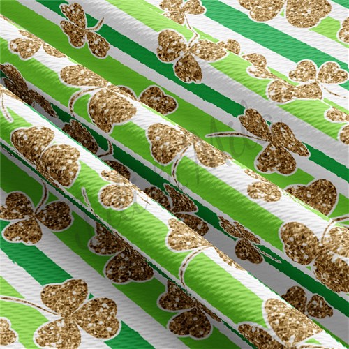 St. Patrick's Day Patrick30 Liverpool Bullet Textured Stretch Solid Strip Thick Knit Jersey Fabric