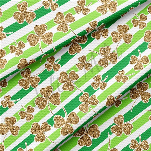 St. Patrick's Day Patrick30 Liverpool Bullet Textured Stretch Solid Strip Thick Knit Jersey Fabric