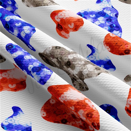 Patriotic 4th of July Printed Liverpool FabricAA1542 & Get a Free $89.99 Embroidery Bundle