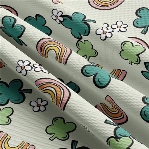 St. Patrick's Day Liverpool Bullet Textured Stretch Solid Strip Thick Knit Jersey Fabric