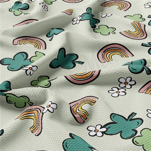 St. Patrick's Day Liverpool Bullet Textured Stretch Solid Strip Thick Knit Jersey Fabric