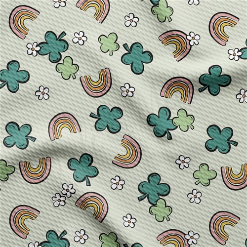 St. Patrick's Day Liverpool Bullet Textured Stretch Solid Strip Thick Knit Jersey Fabric