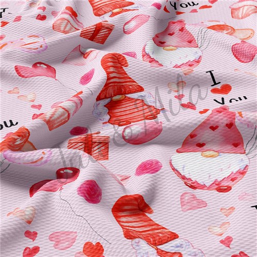 Valentine's Day Printed Liverpool Bullet Textured Stretch Solid Strip Thick Knit Jersey Fabric