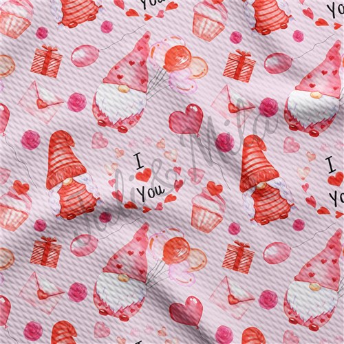 Valentine's Day Printed Liverpool Bullet Textured Stretch Solid Strip Thick Knit Jersey Fabric