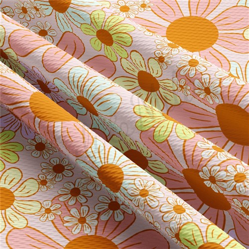 Floral Printed Liverpool 4 Way Fabric AA1541 & Get a Free $89.99 Embroidery Bundle