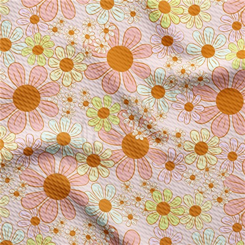 Floral Printed Liverpool 4 Way Fabric AA1541 & Get a Free $89.99 Embroidery Bundle