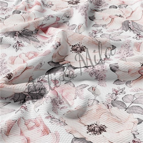 Printed Floral Liverpool Fabric Bow Floral (F16) & Get a Free $89.99 Embroidery Bundle