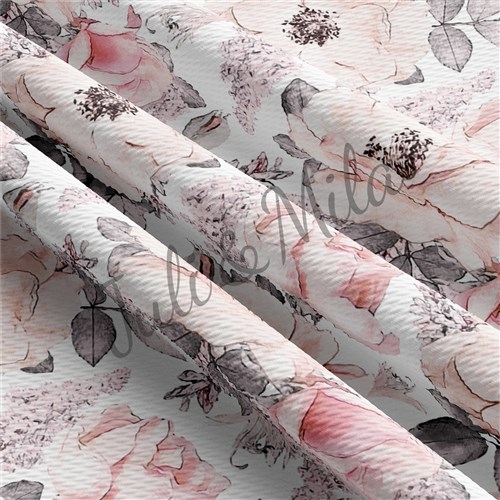 Printed Floral Liverpool Fabric Bow Floral (F16) & Get a Free $89.99 Embroidery Bundle