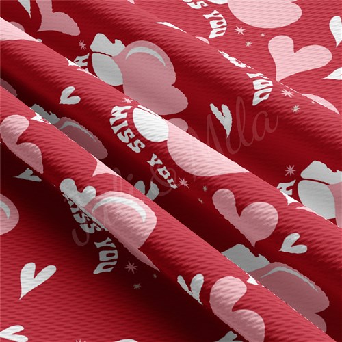 Valentine's Day Liverpool Bullet Textured Stretch Solid Strip Thick Knit Jersey Fabric