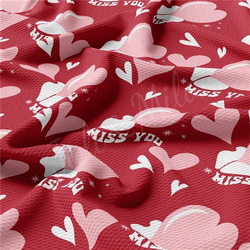Valentine's Day Liverpool Bullet Textured Stretch Solid Strip Thick Knit Jersey Fabric