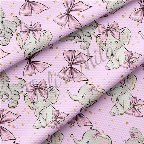 Elephant Printed Liverpool 4 Way Fabric elephant & Get a Free $89.99 Embroidery Bundle