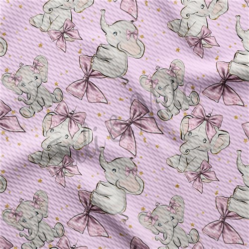 Elephant Printed Liverpool 4 Way Fabric elephant & Get a Free $89.99 Embroidery Bundle