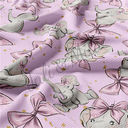 Elephant Printed Liverpool 4 Way Fabric elephant & Get a Free $89.99 Embroidery Bundle
