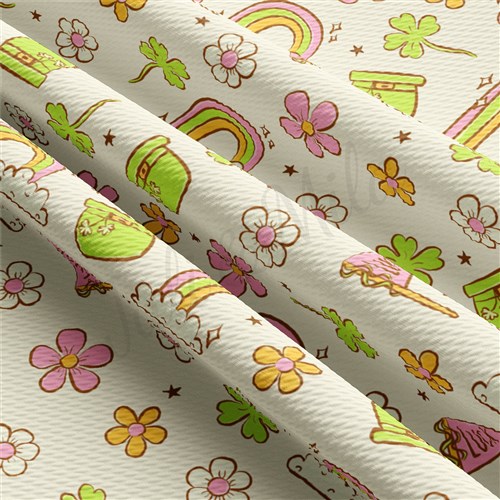 St. Patrick's Day Liverpool Bullet Textured Stretch Solid Strip Thick Knit Jersey Fabric