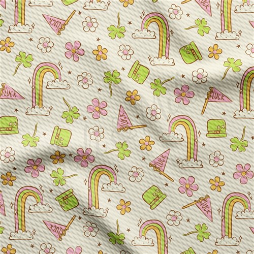 St. Patrick's Day Liverpool Bullet Textured Stretch Solid Strip Thick Knit Jersey Fabric