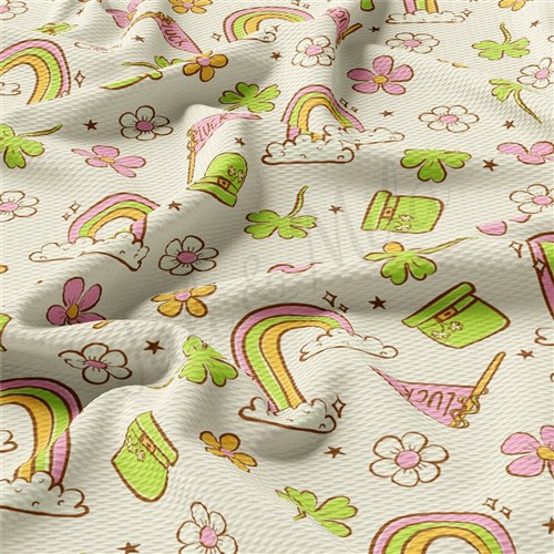 St. Patrick's Day Liverpool Bullet Textured Stretch Solid Strip Thick Knit Jersey Fabric