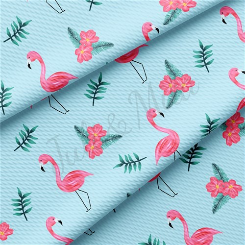 Flamingo Summer Printed Liverpool Stretch AA1495 & Get a Free $89.99 Embroidery Bundle