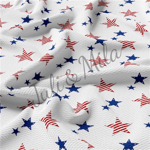 Patriotic 4th of July Printed Liverpool Stretch USA Flag (PT & Get a Free $89.99 Embroidery Bundle