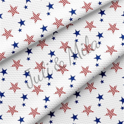 Patriotic 4th of July Printed Liverpool Stretch USA Flag (PT & Get a Free $89.99 Embroidery Bundle