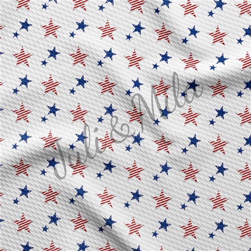 Patriotic 4th of July Printed Liverpool Stretch USA Flag (PT & Get a Free $89.99 Embroidery Bundle