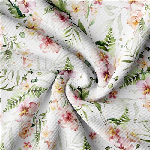 Printed Floral Liverpool Bow Floral Greenery(F7 & Get a Free $89.99 Embroidery Bundle