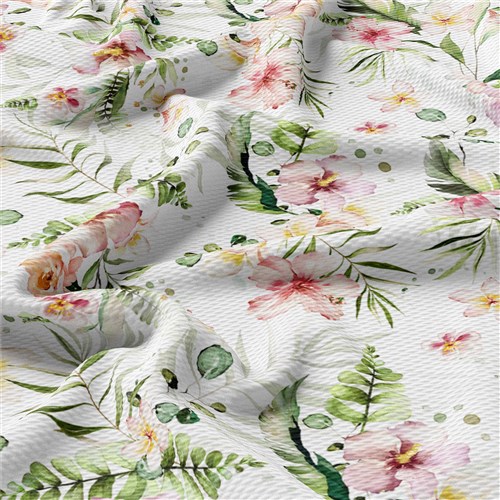 Printed Floral Liverpool Bow Floral Greenery(F7 & Get a Free $89.99 Embroidery Bundle