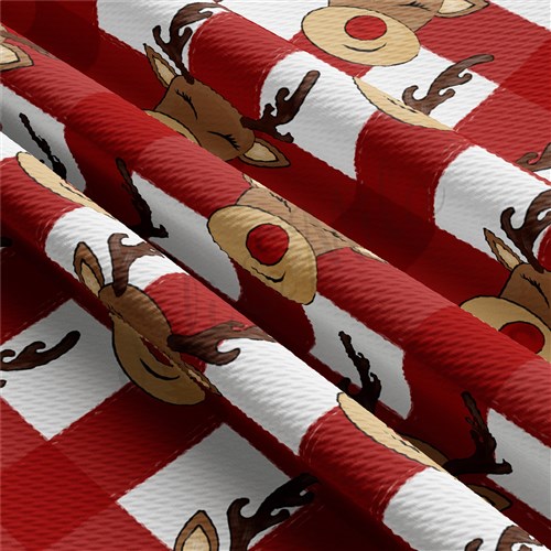 Christmas Liverpool Bullet Textured Stretch Solid Strip Thick Knit Jersey Fabric
