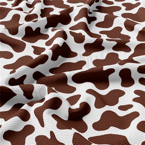 Brown Cow Spot Printed Liverpool Fabric AA2171 & Get a Free $89.99 Embroidery Bundle