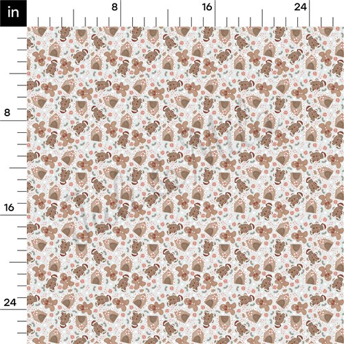 Gingerbread Christmas Liverpool Bullet Textured Stretch Solid Strip Thick Knit Jersey Fabric