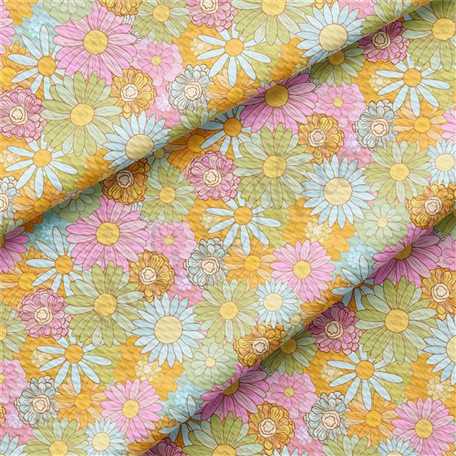 Floral Printed Liverpool Bullet Textured Stretch Solid Strip Thick Knit Jersey Fabric