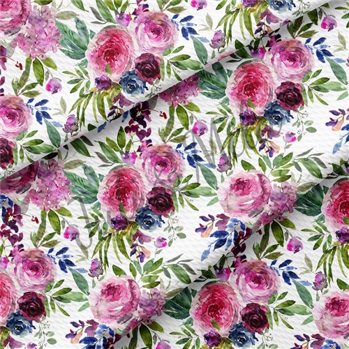 Printed Floral Liverpool Fabric Bow Floral (F22) & Get a Free $89.99 Embroidery Bundle