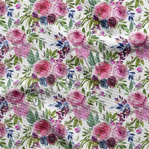Printed Floral Liverpool Fabric Bow Floral (F22) & Get a Free $89.99 Embroidery Bundle