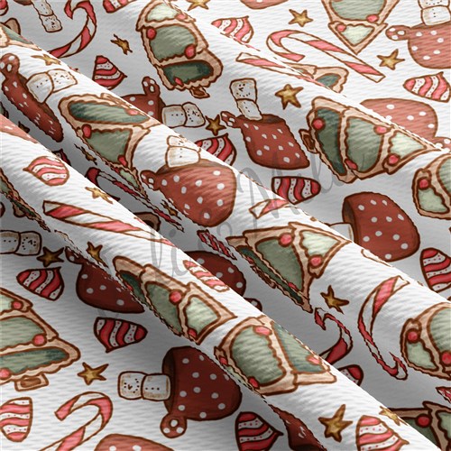 Christmas Printed Liverpool Bullet Textured Stretch Solid Strip Thick Knit Jersey Fabric