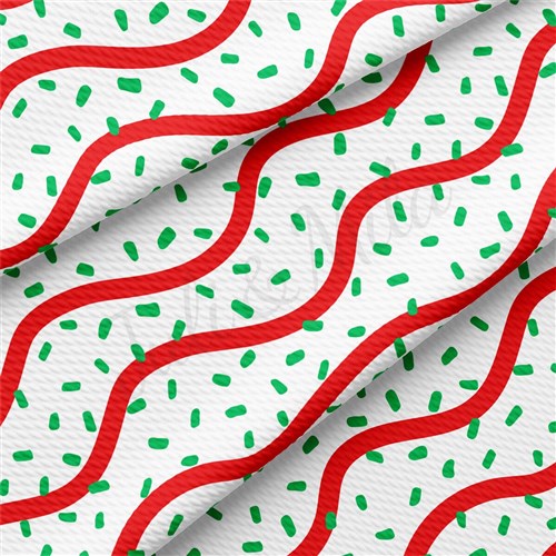 Christmas Christmas Liverpool Bullet Textured Stretch Solid Strip Thick Knit Jersey Fabric