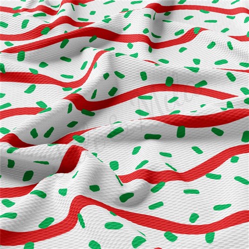 Christmas Christmas Liverpool Bullet Textured Stretch Solid Strip Thick Knit Jersey Fabric