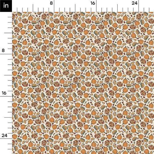 Thanksgiving Pumpkin Printed Liverpool Bullet Textured Stretch Solid Strip Thick Knit Jersey Fabric