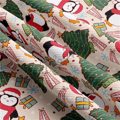 Christmas Printed Liverpool Bullet Textured Stretch Solid Strip Thick Knit Jersey Fabric