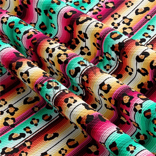 Printed Liverpool Bullet Textured Stretch Solid Strip Thick Knit Jersey Fabric