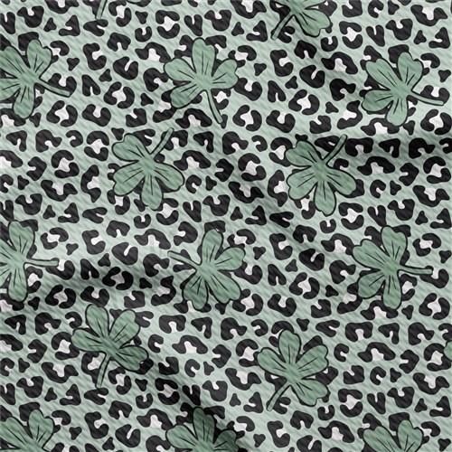 St. Patrick's Day Printed Liverpool Bullet Textured Stretch Solid Strip Thick Knit Jersey Fabric
