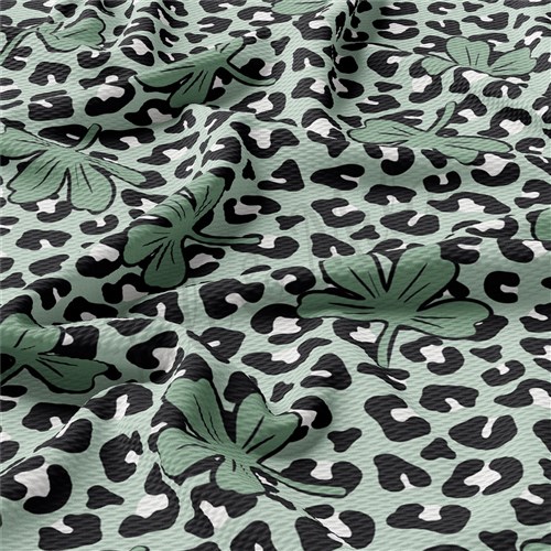 St. Patrick's Day Printed Liverpool Bullet Textured Stretch Solid Strip Thick Knit Jersey Fabric
