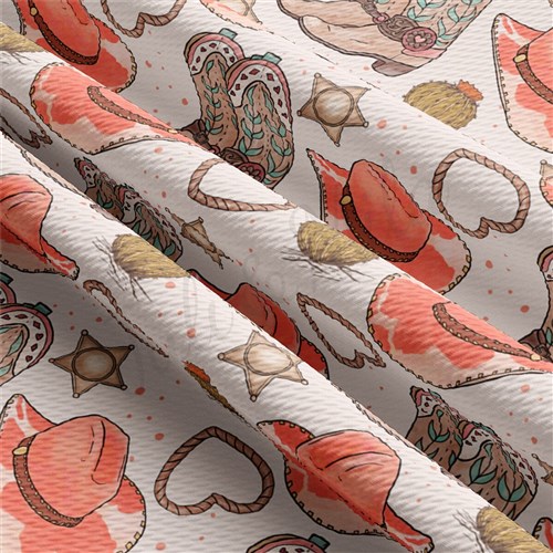Valentine's Day cowboy Liverpool Bullet Textured Stretch Solid Strip Thick Knit Jersey Fabric