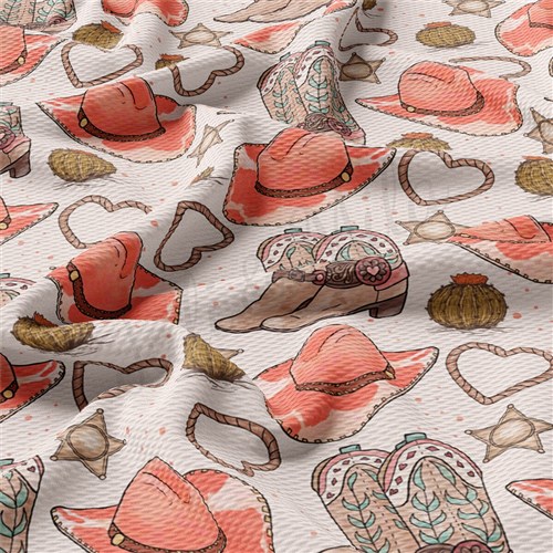 Valentine's Day cowboy Liverpool Bullet Textured Stretch Solid Strip Thick Knit Jersey Fabric