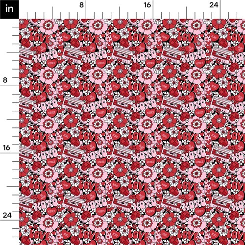 Valentine's Day Printed Liverpool Bullet Textured Stretch Solid Strip Thick Knit Jersey Fabric