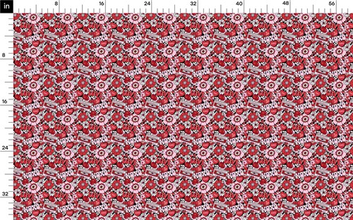 Valentine's Day Printed Liverpool Bullet Textured Stretch Solid Strip Thick Knit Jersey Fabric