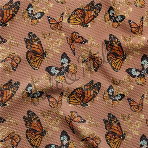 Butterflies Printed Liverpool 4 Way Butterflies5 & Get a Free $89.99 Embroidery Bundle