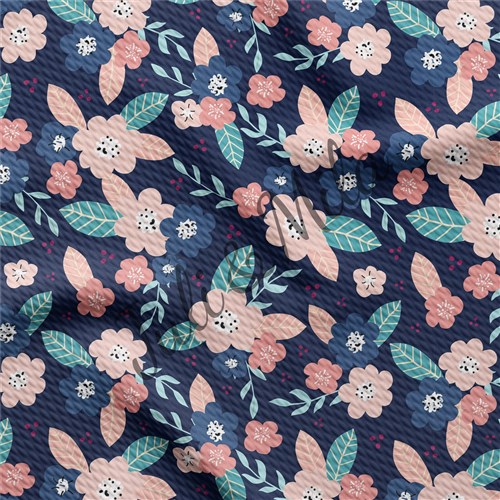 Floral Printed Liverpool Fabric Egg Bunny Pastel (E8) & Get a Free $89.99 Embroidery Bundle