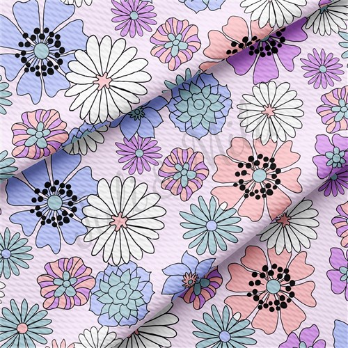 Easter Floral TBP101 Liverpool Bullet Textured Stretch Solid Strip Thick Knit Jersey Fabric