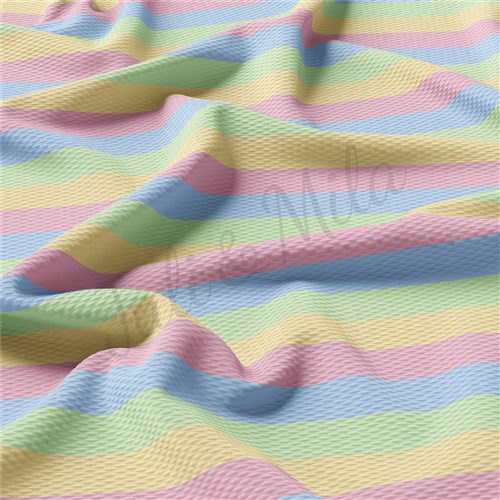 Printed Liverpool Bullet Textured Stretch Solid Strip Thick Knit Jersey Fabric