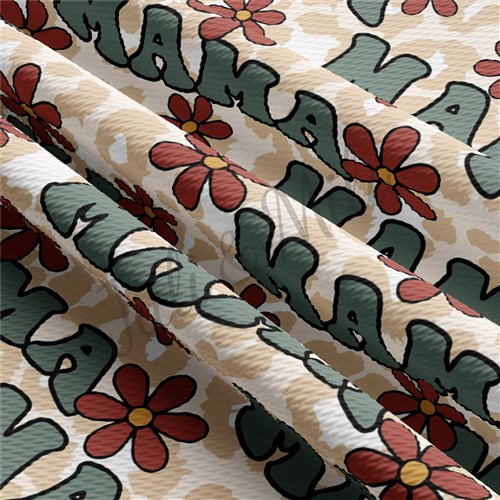 Mama Printed Liverpool Bullet Textured Stretch Solid Strip Thick Knit Jersey Fabric