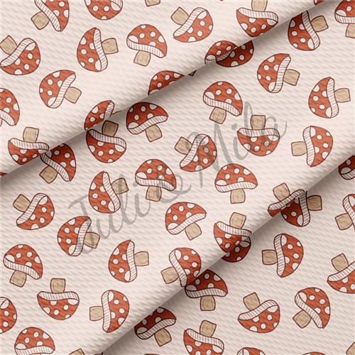 Mushrooms Printed Liverpool 4 Way Fabric mushrooms & Get a Free $89.99 Embroidery Bundle